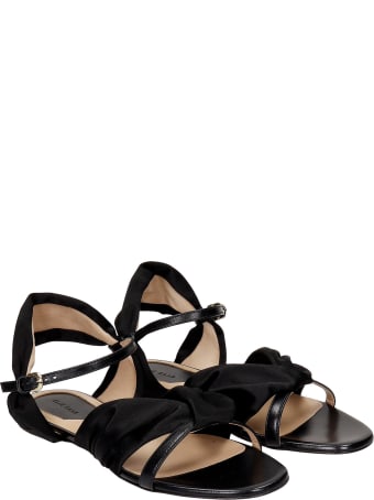 Elie Saab Flats In Black Satin