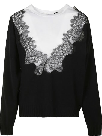 Philosophy di Lorenzo Serafini Floral Lace Applique Sweatshirt