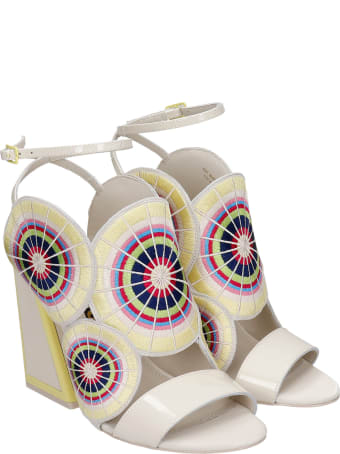 Kat Maconie Frida Sandals In Beige Leather