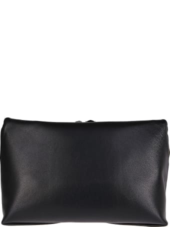 Alexander McQueen Black Leather Four Rings Pouch
