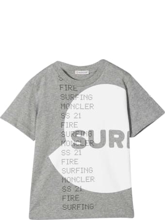 Moncler Grey T-shirt With White Print