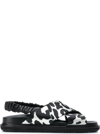 Marni Fussbett Crossed Sandals W/camou Band