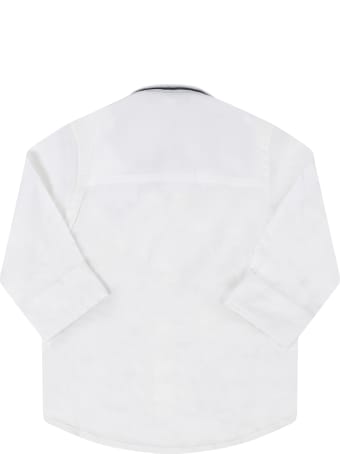 Hugo Boss White Shirt For Babyboy With Logo