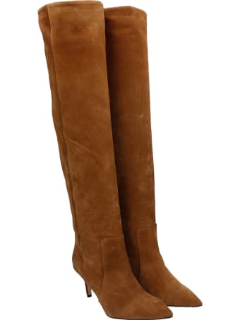 Fabio Rusconi High Heels Boots In Leather Color Suede