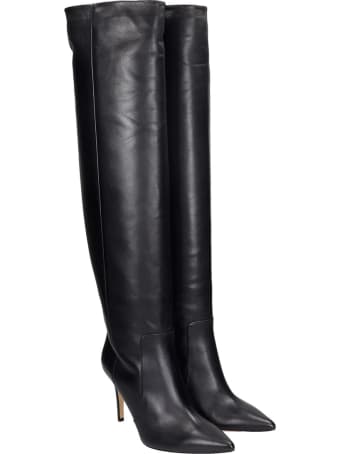 Fabio Rusconi High Heels Boots In Black Leather