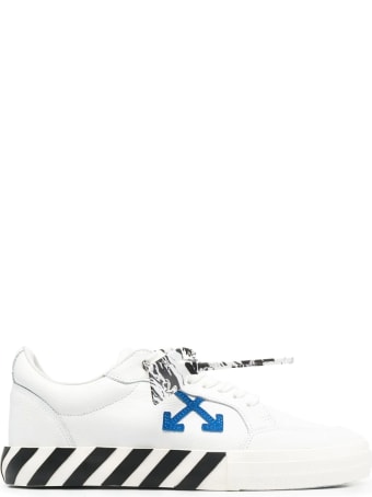 Off-White Man White And Black Low Vulcanized Sneakers
