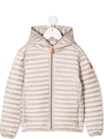 Save the Duck Iris Down Jacket In Beige Nylon