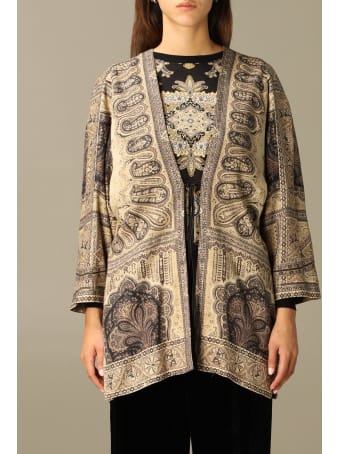 Etro Blazer Etro Kimono Jacket In Wool With Cashmere Print