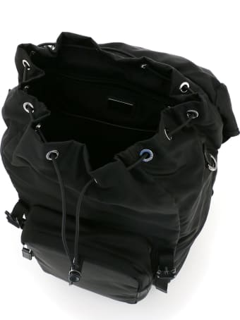 Prada Nylon And Saffiano Backpack