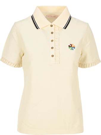 Tory Burch Embroidred Logo Polo Shirt