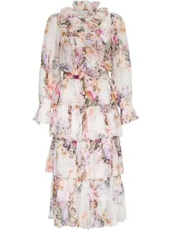 Zimmermann Zella Floral Silk Long Dress