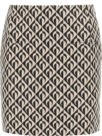 Marine Serre Half Moon Lozenge Mini Skirt
