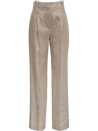 Brunello Cucinelli Tailored Pants In Shiny Linen