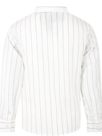 Armani Collezioni White Shirt For Boy With Eagle