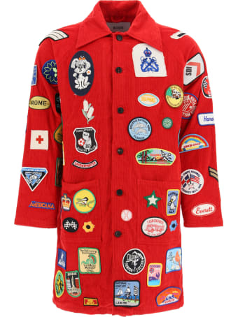 Bode Coat With Vintage Multi Patch