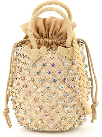 Le Niné Nina Small Basket Bag S2-36572 Crystal Rainbow Pastel