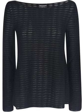 Emporio Armani Striped Lace Top