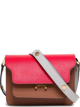 Marni Trunk Mini Crossbody Bag In Multicolor Leather