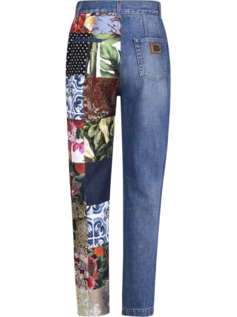 Dolce & Gabbana Multi-patched Denim Jeans