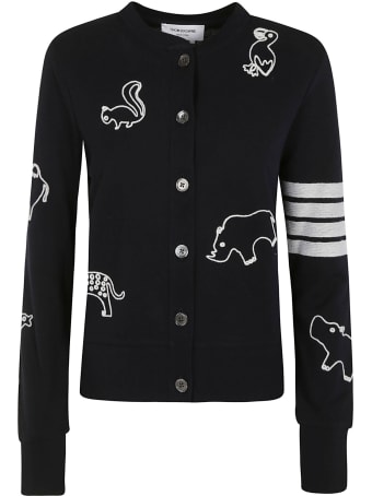 Thom Browne Chain Stitch Icon Crewneck Cardigan