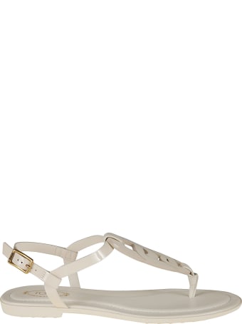 Tod's Side Buckled Flat Sandals