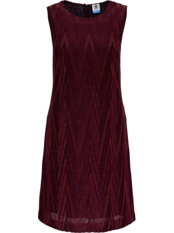 M Missoni Sheath Dress In Lurex Jersey With Chevron Pattern