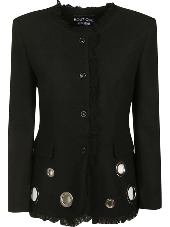 Moschino Fur Trim Perforated Jacket