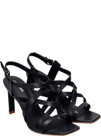 Lola Cruz Sandals In Black Leather