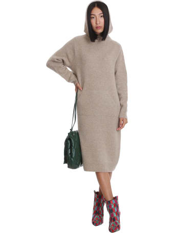 La Ploubel Dress In Beige Suede