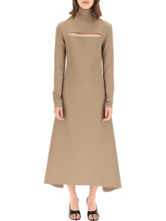 A.W.A.K.E. Mode Midi Dress With Cut Out