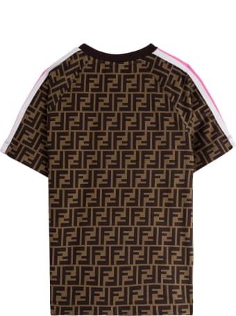 Fendi Ff Cotton T-shirt With Logo Embroidery