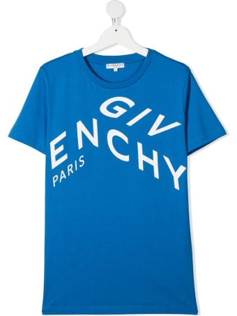 Givenchy Blue Jersey T-shirt With Logo