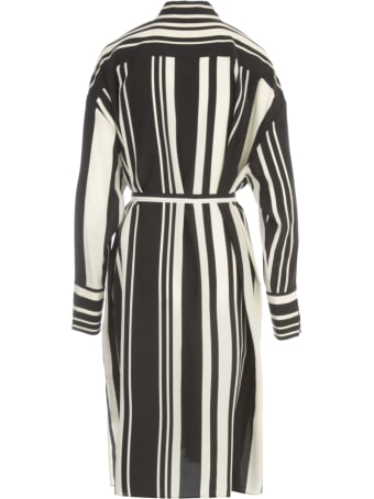 Joseph Duras Silk Stripes Midi Dress