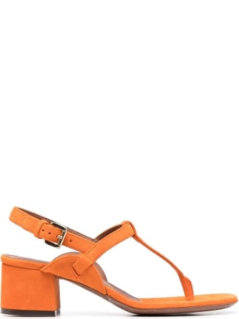 L'Autre Chose Orange Suede Sandals