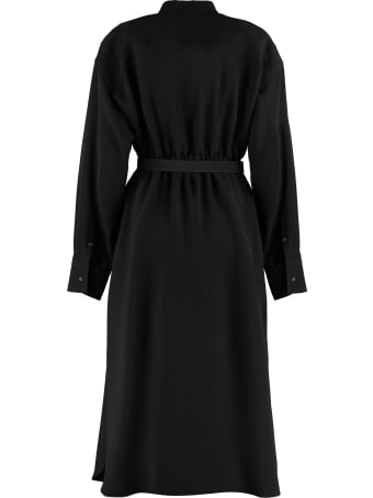 Fendi Belted Silk Dress