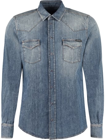 Dolce & Gabbana Western Style Denim Shirt