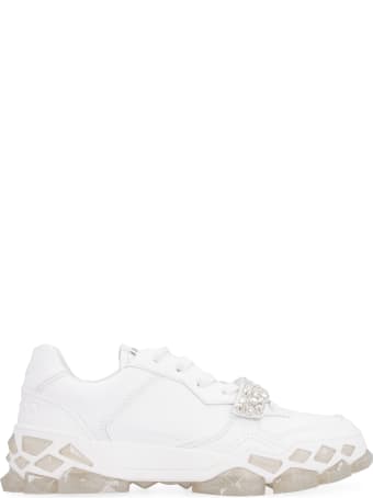 Jimmy Choo Diamond X Leather Low-top Sneakers