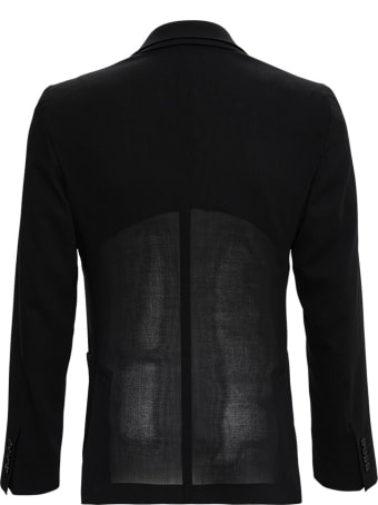 Dolce & Gabbana Single Breasted Blazer In Black Wool
