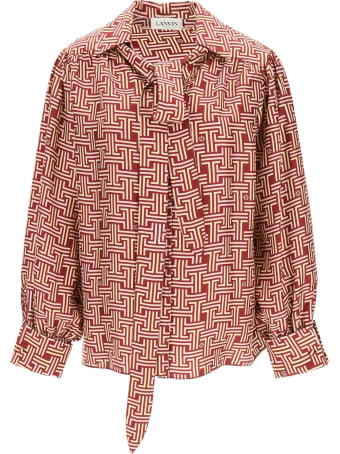 Lanvin Blouse With Jl Monogram Print