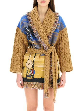 Alanui Icon Jacquard Snoopy Palms Cardigan