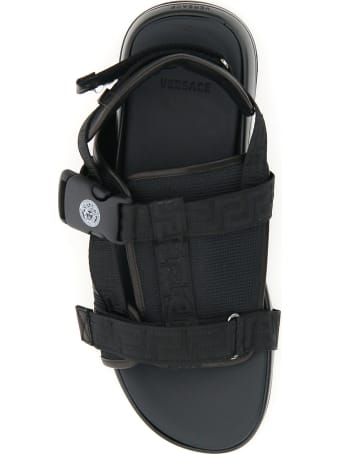 Versace Sandals With Greca Straps