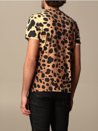 Just Cavalli T-shirt Just Cavalli T-shirt In Animalier Cotton With Logo