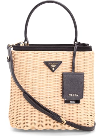 Prada 'panier' Wicker Tote Bag