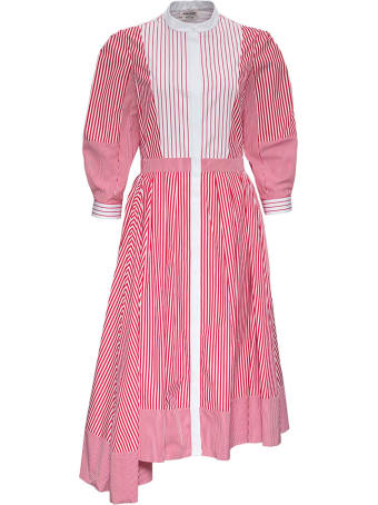 Alexander McQueen Patchwork Striped Chemisier Dress