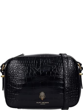 Kurt Geiger Richmond Cross Clutch In Black Leather