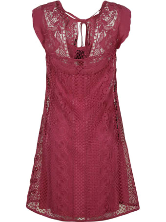 Alberta Ferretti Sleeveless Perforated Dress