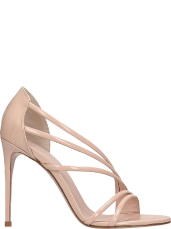Le Silla Sandals In Powder Patent Leather
