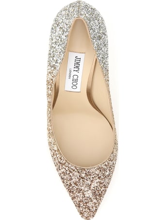 Jimmy Choo Romy Triple-shaded Glitter Pumps 85