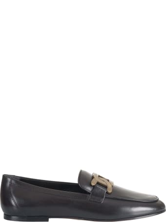 Tod's Metal Logo Plaque Loafers