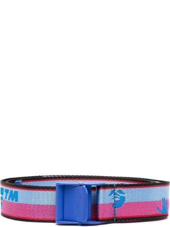Off-White Classic Industrial Pink And Blue Belt